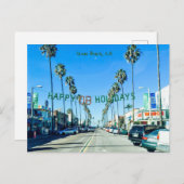 Cartes Pour Fêtes Annuelles Ocean Beach Noël (Devant / Derrière)