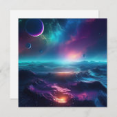 Cartes Pour Fêtes Annuelles Océan IA (Devant / Derrière)