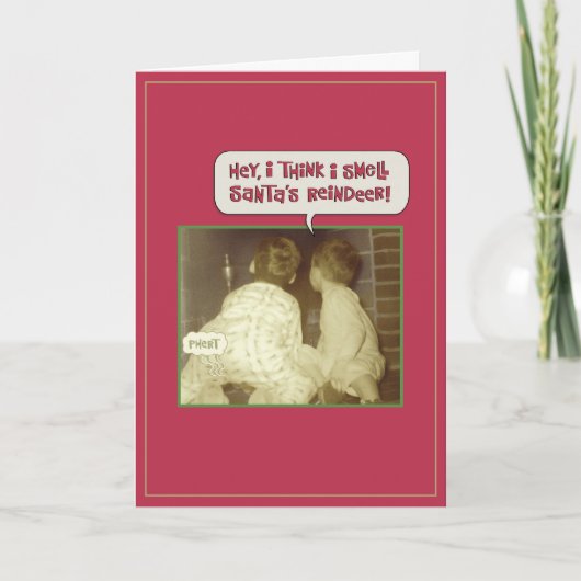 Cartes Pour Fêtes Annuelles Odeur de Noël amusante (Devant)