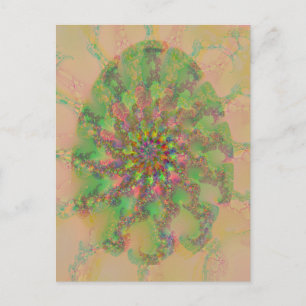 Cartes Pour Fêtes Annuelles Oeuf coloré Art Abstrait Brown Plum vert rose