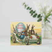 Cartes Pour Fêtes Annuelles Oeuf de lapin de Pâques Daisy (Debout devant)