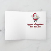 Cartes Pour Fêtes Annuelles Oeuf de Noël Père Noël (Intérieur)