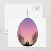 Cartes Pour Fêtes Annuelles Oeuf de Pâques (Devant / Derrière)