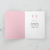 Cartes Pour Fêtes Annuelles Oeuf de Pâques avec lapin (Intérieur)