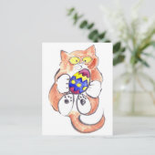 Cartes Pour Fêtes Annuelles Oeuf de Pâques capturé par Kitten (Debout devant)