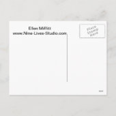 Cartes Pour Fêtes Annuelles Oeuf de Pâques capturé par Kitten (Dos)