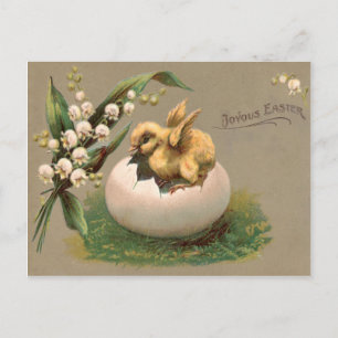 Cartes Pour Fêtes Annuelles Œuf de Pâques Poussin au Muguet