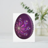 Cartes Pour Fêtes Annuelles Oeuf de Pâques Purple Pysanky (Debout devant)