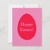 Cartes Pour Fêtes Annuelles OEuf rouge et rose minimum Pâques (Devant)