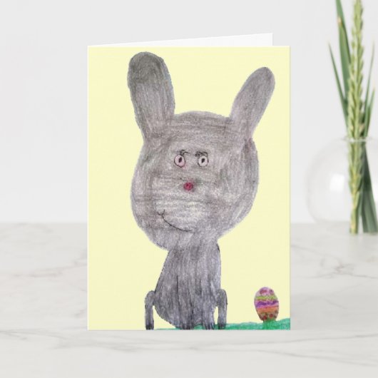 Cartes Pour Fêtes Annuelles Oeuf Spécial Lapin de Pâques (Devant)