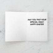 Cartes Pour Fêtes Annuelles Oeuf Spécial Lapin de Pâques (Intérieur)