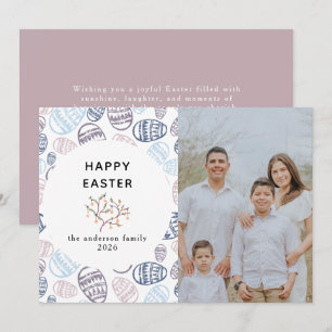 Cartes Pour Fêtes Annuelles Œufs aquarelle modernes élégants Joyeuses Pâques P