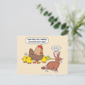 Cartes Pour Fêtes Annuelles Oeufs de chocolat de lapin de Pâques amusants (Debout devant)