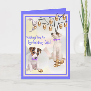 Cartes Pour Fêtes Annuelles Oeufs de Jack Russell - souhaits de Traordinary