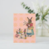 Cartes Pour Fêtes Annuelles Oeufs de lapin de Pâques (Debout devant)