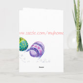 Cartes Pour Fêtes Annuelles OEufs de Pâques (Dos)