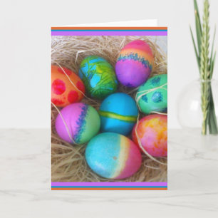 Cartes Pour Fêtes Annuelles OEufs de Pâques colorés
