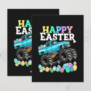Cartes Pour Fêtes Annuelles Œufs de Pâques de Monster Truck de Joyeuses Pâques