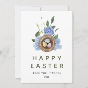 Cartes Pour Fêtes Annuelles Œufs de Pâques Floraux Élégants Joyeuses Pâques