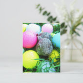 Cartes Pour Fêtes Annuelles Oeufs de Pâques, Lapin, Ballons de golf (Debout devant)