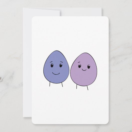 Cartes Pour Fêtes Annuelles Oeufs de Pâques mignons (Devant)