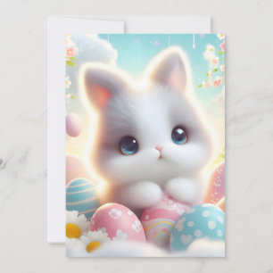 Cartes Pour Fêtes Annuelles Œufs de Pâques mignons pastel Kawaii