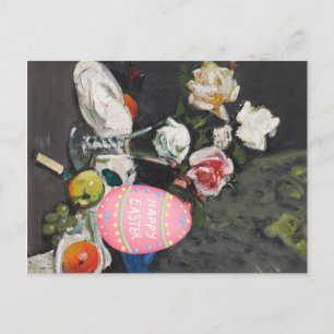 Cartes Pour Fêtes Annuelles Œufs de Pâques nature morte vintage avec art class