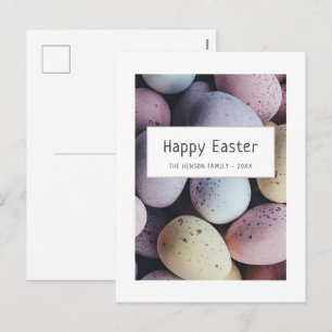 Cartes Pour Fêtes Annuelles Oeufs de Pâques Pastel Joyeux Famille de Pâques