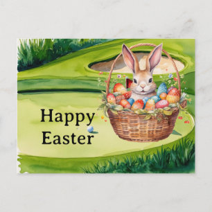 Cartes Pour Fêtes Annuelles Œufs de Pâques pour golfeur sur gazon vert