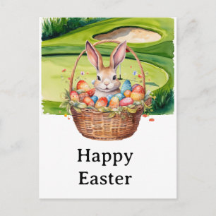 Cartes Pour Fêtes Annuelles Œufs de Pâques pour golfeur sur gazon vert