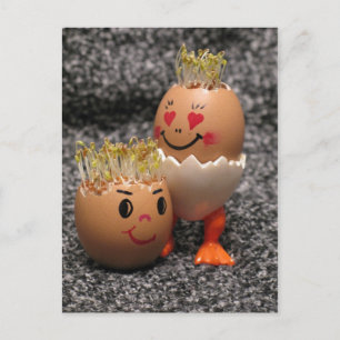 Cartes Pour Fêtes Annuelles Oeufs mignons de couples de Pâques avec des