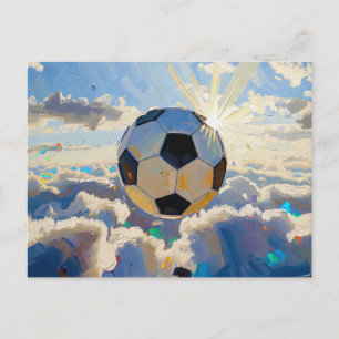 Cartes Pour Fêtes Annuelles Œuvre d'art de ballon de football volant (peinture