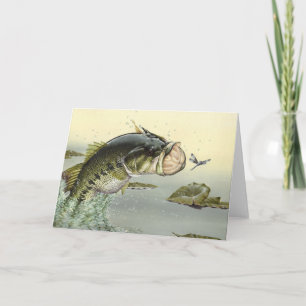 Cartes Pour Fêtes Annuelles Oeuvre d'art gagnante pour enfants : basse à grand