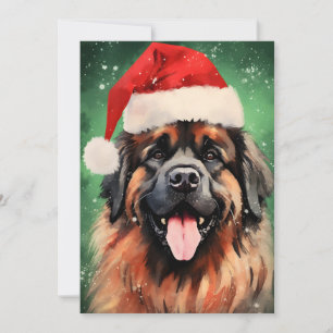 Cartes Pour Fêtes Annuelles OEuvre de peinture de Noël Leonberger