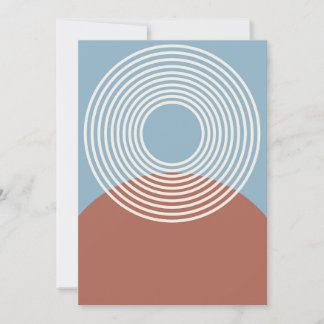 Cartes Pour Fêtes Annuelles OEuvre minimaliste zen Abstraite