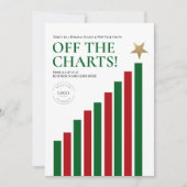 Cartes Pour Fêtes Annuelles Off the charts Happy New Year Green red Finance (Devant)