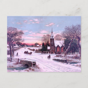 Cartes Pour Fêtes Annuelles Offices de l'Église la veille de Noël matin