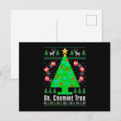 Cartes Pour Fêtes Annuelles Oh Arbre Chimiste Joyeux Chimiste Chimie Moche Ch (Devant / Derrière)