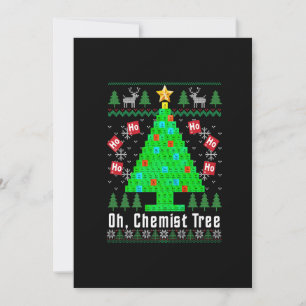 Cartes Pour Fêtes Annuelles Oh Arbre Chimiste Joyeux Chimistree Chimie Laid Ch