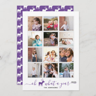 Cartes Pour Fêtes Annuelles Oh cerf quelle année dans la critique photo collag