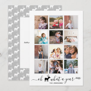 Cartes Pour Fêtes Annuelles Oh cerf quelle année en rétrospective douze photos