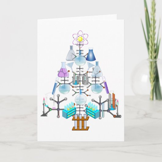 Cartes Pour Fêtes Annuelles Oh Chemistry, Oh Chemist Tree Noël (Devant)