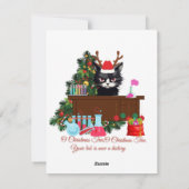 Cartes Pour Fêtes Annuelles Oh Christmas Tree Chemist Chat (Dos)