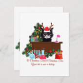 Cartes Pour Fêtes Annuelles Oh Christmas Tree Chemist Chat (Devant / Derrière)