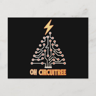Cartes Pour Fêtes Annuelles Oh Circuitree Électricien Sapin de Noël Xmas