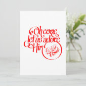 Cartes Pour Fêtes Annuelles Oh come let us adore Him (Debout devant)