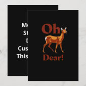 Cartes Pour Fêtes Annuelles Oh Dear Trendy Clean Design (Devant / Derrière)