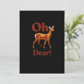 Cartes Pour Fêtes Annuelles Oh Dear Trendy Clean Design (Debout devant)
