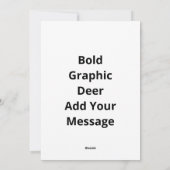 Cartes Pour Fêtes Annuelles Oh Deer Bold Graphic Expression (Dos)