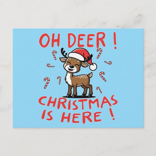 Cartes Pour Fêtes Annuelles Oh Deer Christmas ici (Devant)